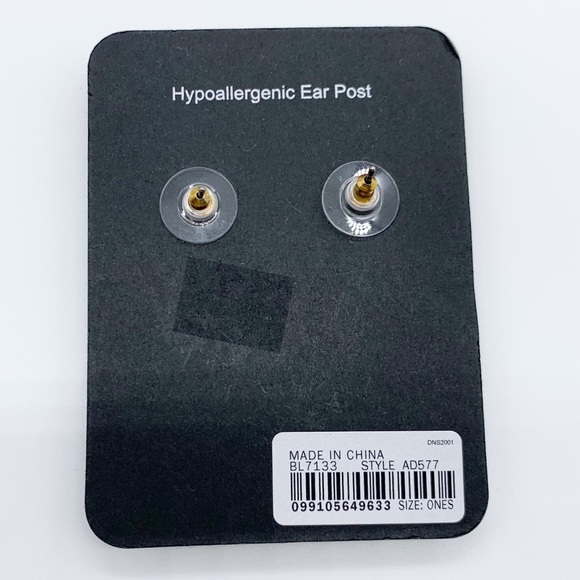 J. Crew Pave Daisy Stud Earrings Blue - Picture 4 of 6